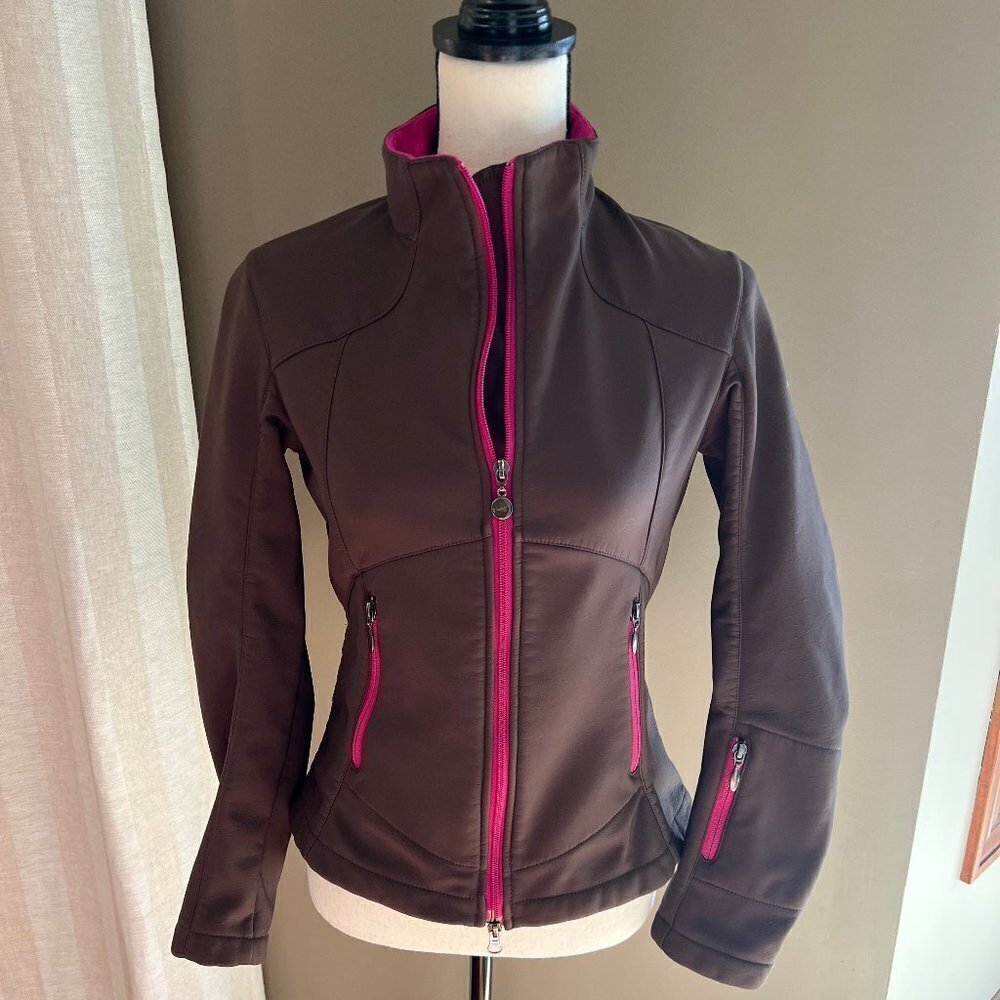 Nike Performance Fleece Jacket, Brown & Pink, Size Small (4-6)